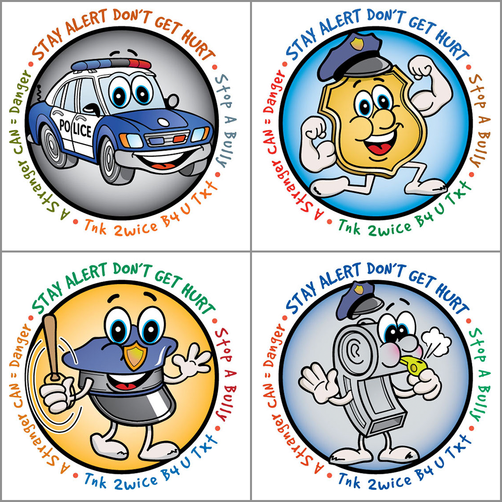 Police Pals - Round Stickers