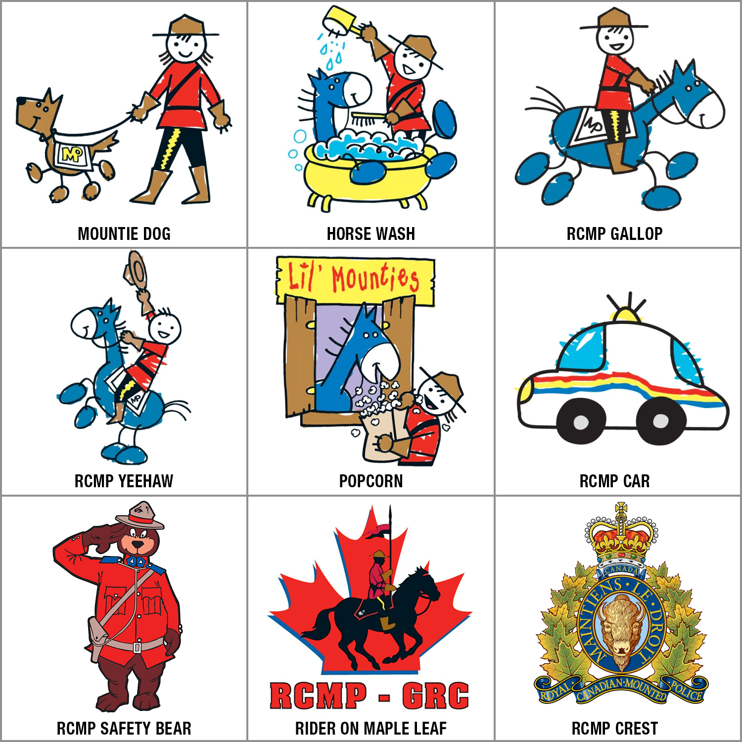 RCMP Sticker Designs