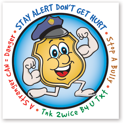 Police Pals - Square Stickers 2"