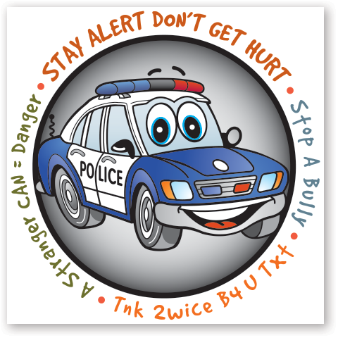 Police Pals - Square Stickers