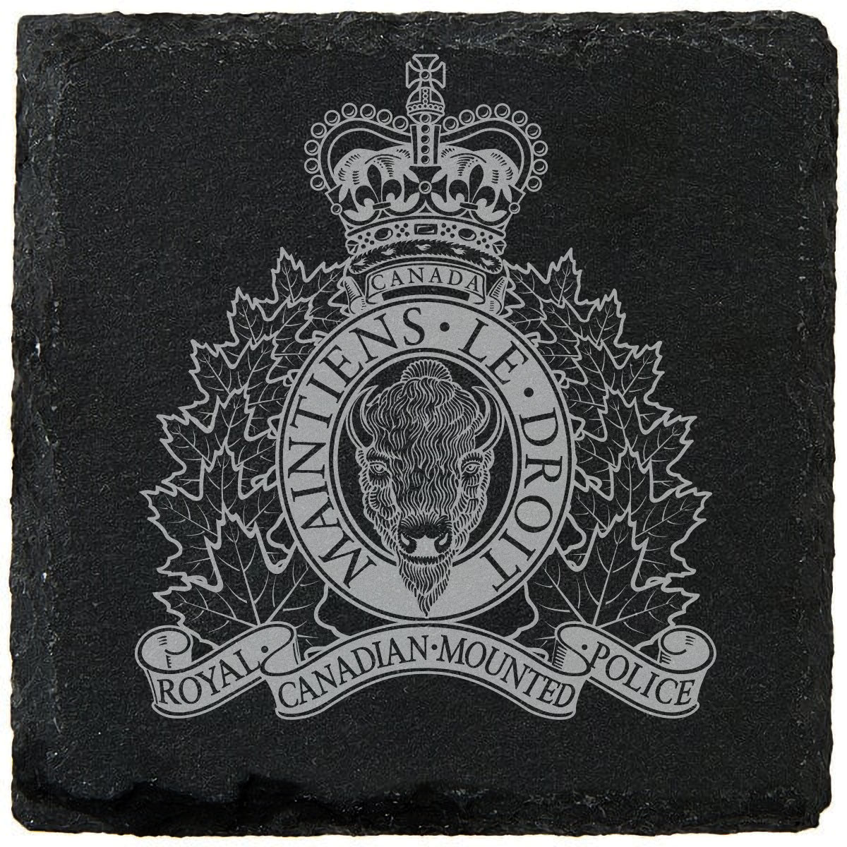 Rcmp Design Slate Coasters – RCMP Designs - Set of 4 – Safety SuperStore