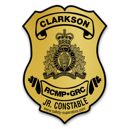 Custom RCMP Gold Foil Badge
