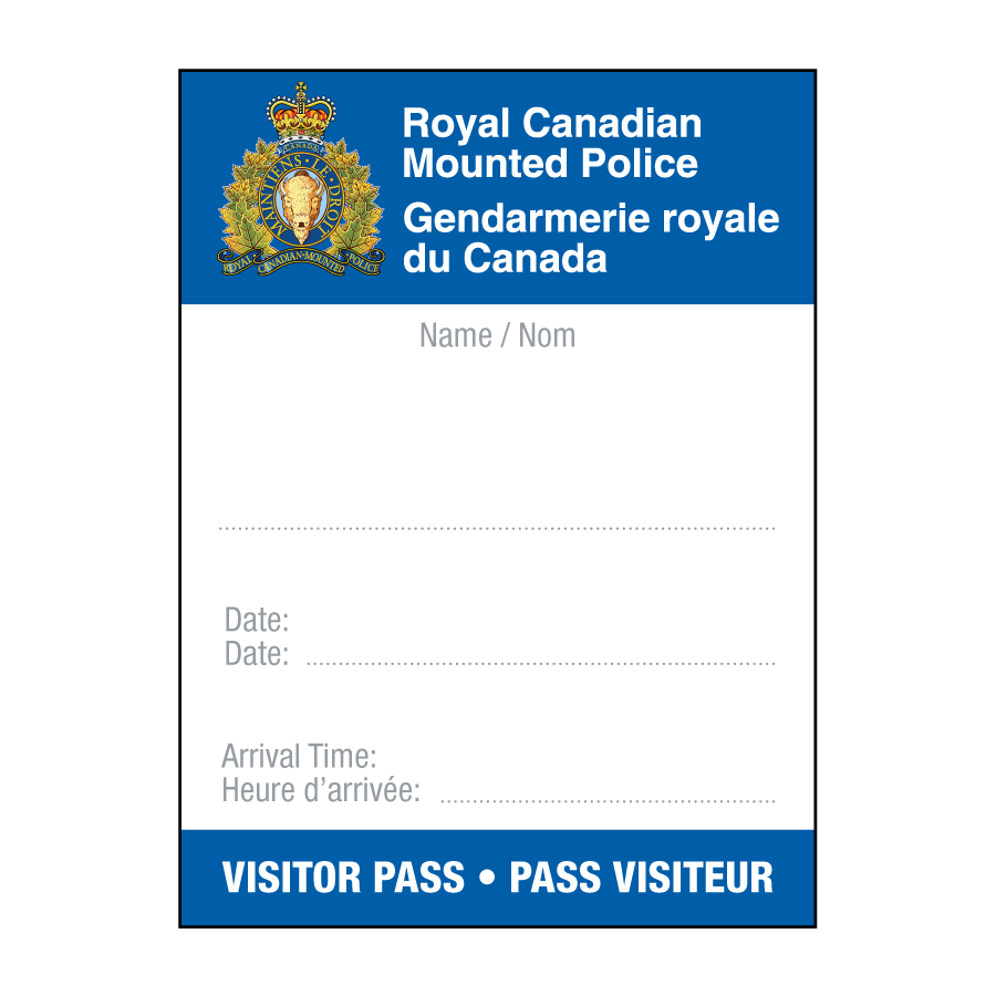Lanyard Accessories - RCMP Visitor Passes
