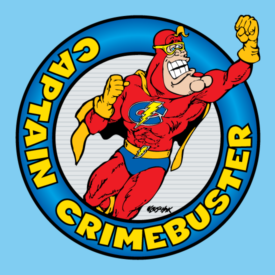 Captain Crimebuster Metallic Stickers